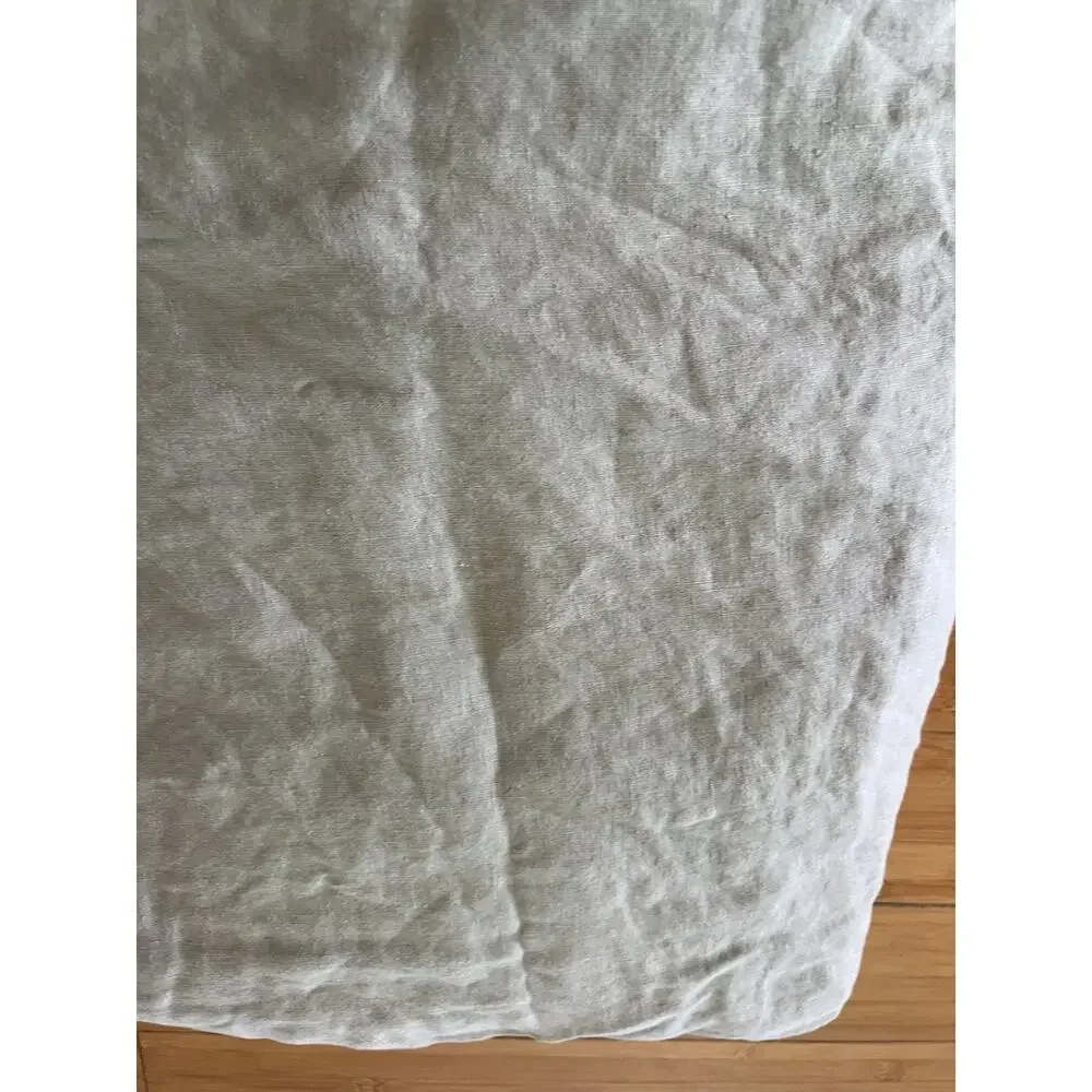 H&M HOME 100% Linen Duvet Cover Queen 88x92” Sage Green
